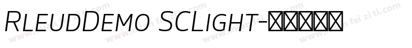RleudDemo SCLight字体转换